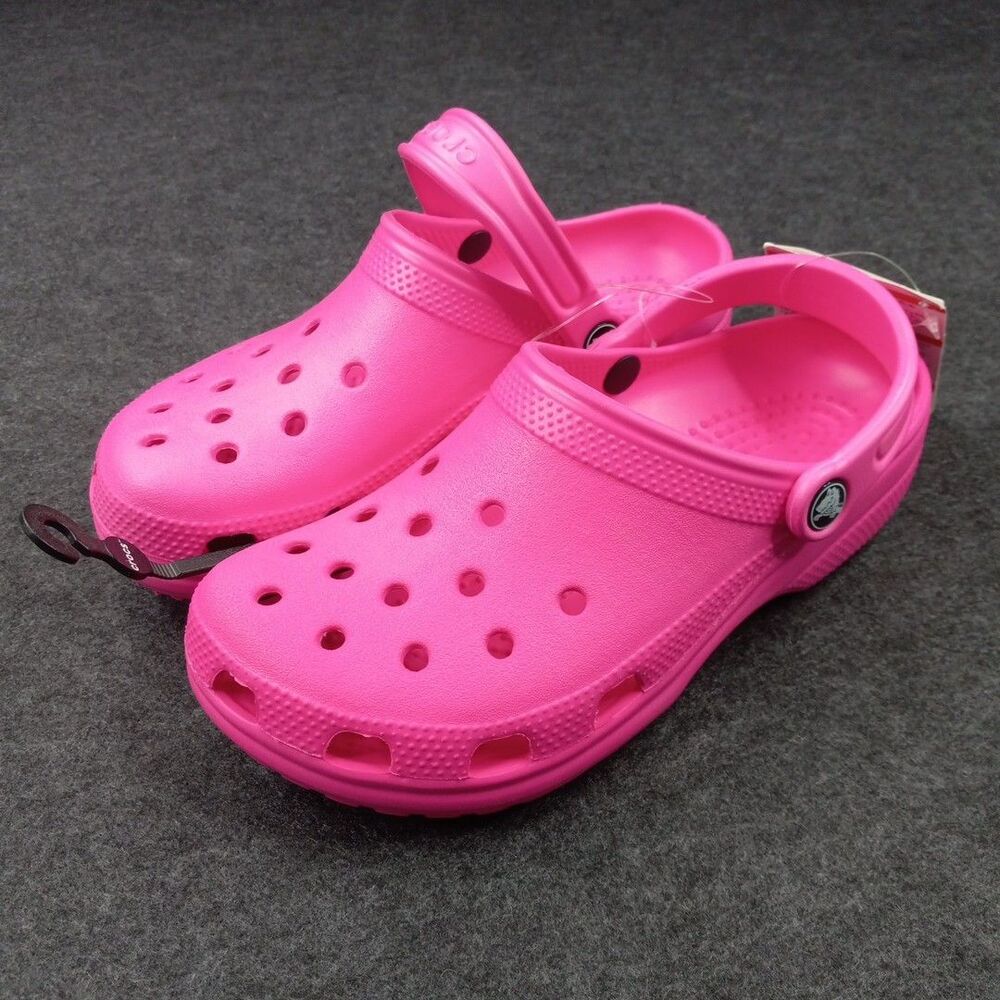 Crocs Pink Clogs Womens 9 Mens 7 Classic Comfort Work Professional Footwear NWT - Picture 7 of 10